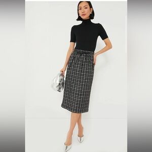 NWT IN BAG Tuckernuck onyx tweed skirt size L